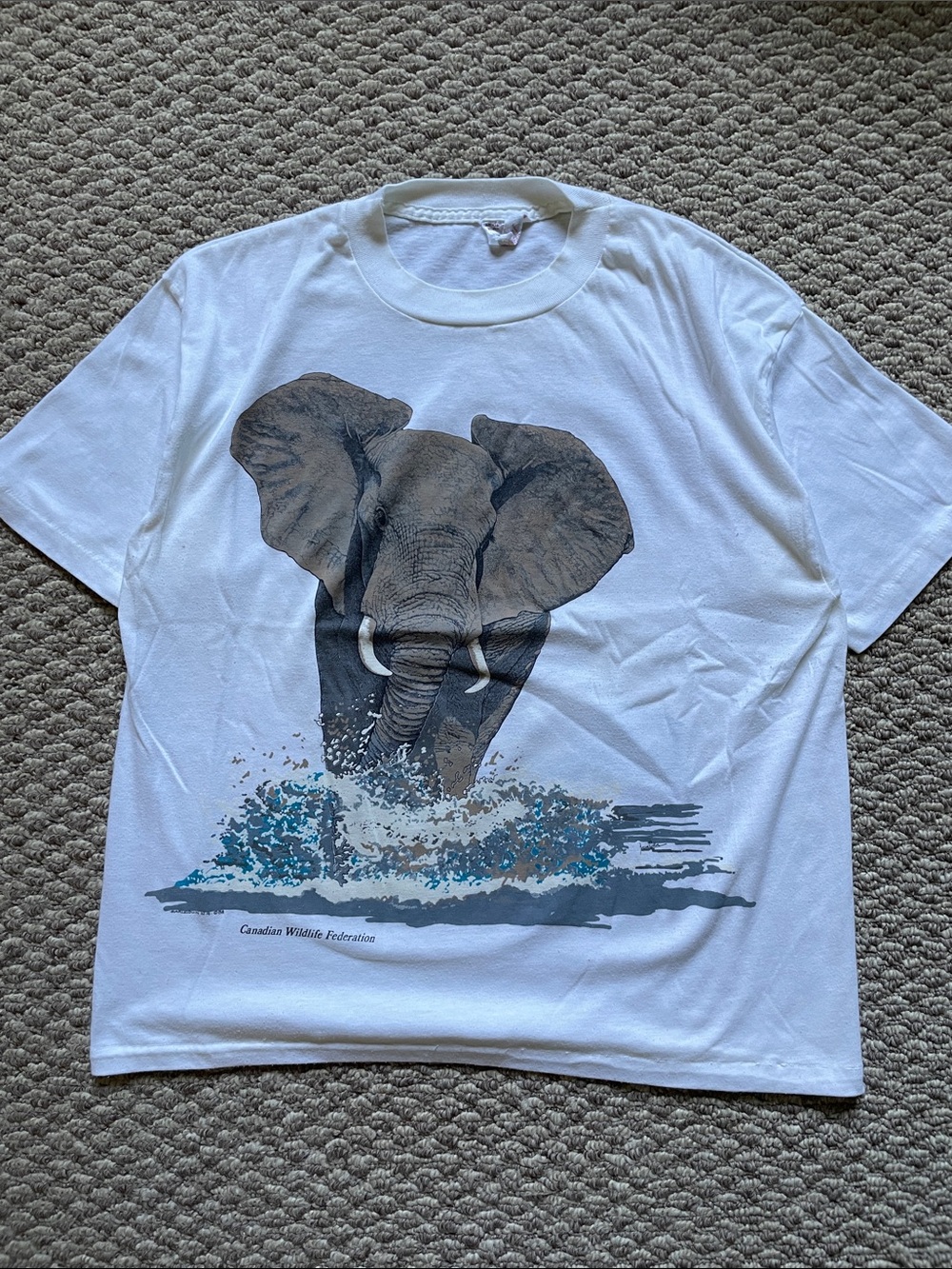 Vintage Cropped Elephant t shirt